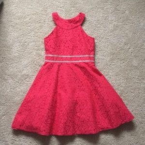 Hot pink children’s lace dress